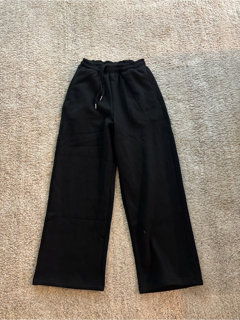 Comfrt Black Wide Leg Sweatpants XS